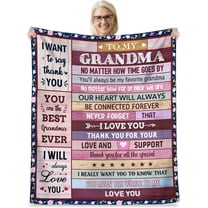 Grandma Gifts, Gifts for Grandma from Granddaughter Grandson,Grandma Birthday Gift, Grandmother Grandma Gift for Mothers Day Christmas, Grandma Blanket Gift 60"X 50"