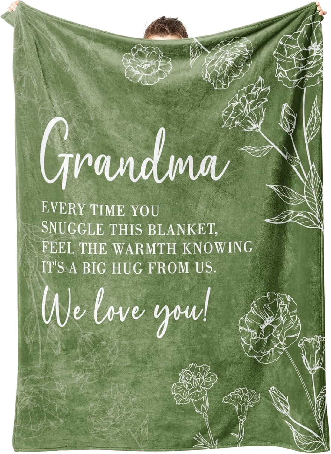Grandma Gifts, Gifts for Grandma Blanket, Grandmas Birthday Gift from Grandkids, to My Grandmother Throw Blanket