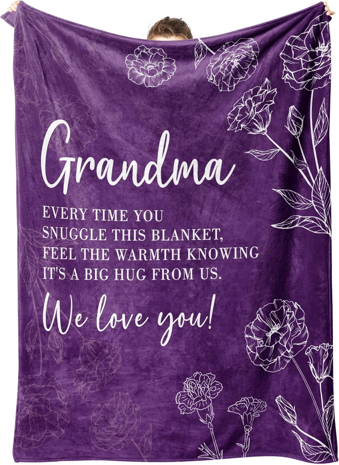 Grandma Gifts, Gifts for Grandma Blanket, Grandmas Birthday Gift from Grandkids, to My Grandmother Throw Blanket