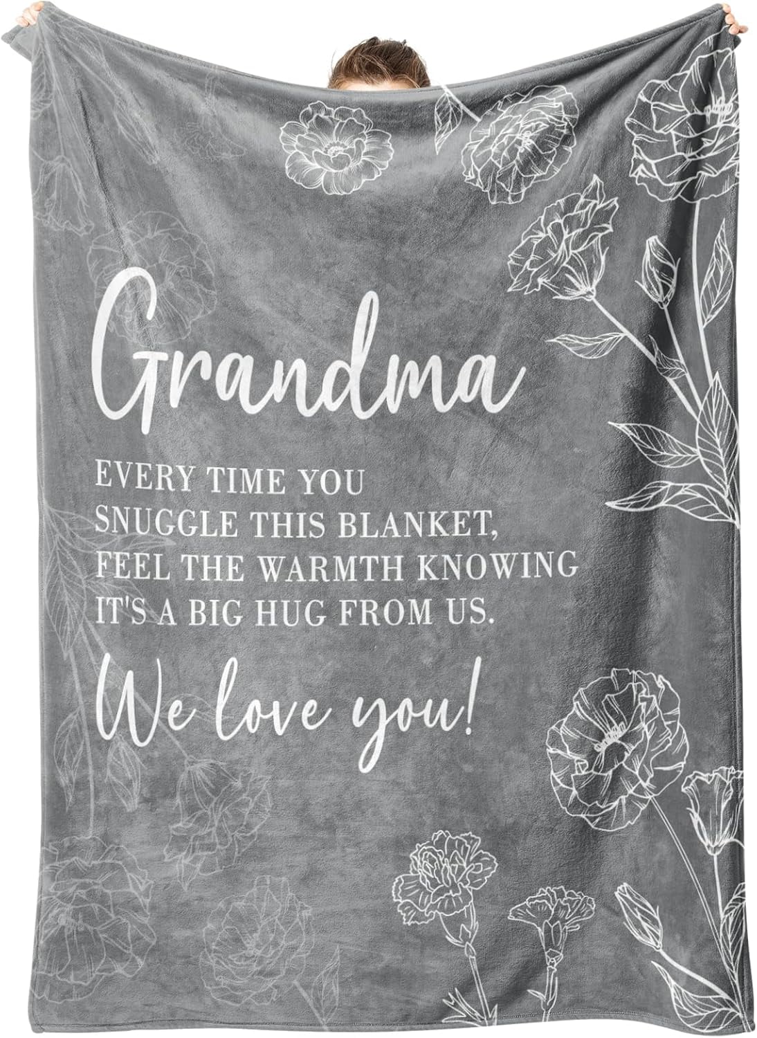 Grandma Gifts, Gifts for Grandma Blanket, Grandmas Birthday Gift from Grandkids, to My Grandmother Throw Blanket