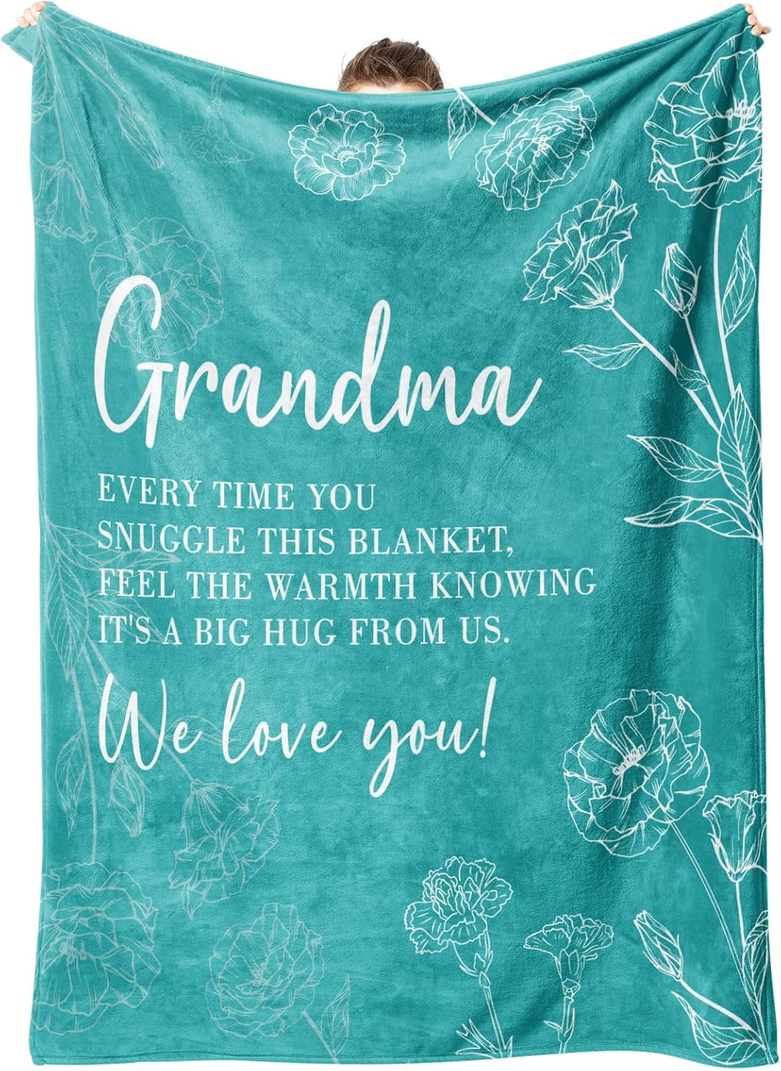 Grandma Gifts, Gifts for Grandma Blanket, Grandmas Birthday Gift from Grandkids, to My Grandmother Throw Blanket