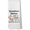 thumbnail image 1 of Grandma Gifts Kitchen Towels - Mothers Birthday Dish Towels Gifts from Grandkids, Best Grandma Decorative Absorbent Dishcloths Hand Towels for Bathroom Kitchen Decor 18x26 Inches, 1 of 6