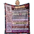 thumbnail image 1 of Grandma Gifts Throw Blanket 50"x60" - Mothers Day Birthday Gifts for Grandma - Gigi Gifts for Grandma - Nana Gifts from Grandkids - Best Grandma Gifts for Grandma from Granddaughter Grandchildren, 1 of 6