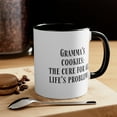 thumbnail image 1 of Grandma Gifts Two-Tone 11oz Mug "Gramma's cookies: the cure for all life's, 1 of 4