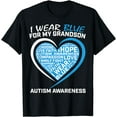 thumbnail image 1 of Grandma Grandpa I Wear Blue For My Grandson Autism Awareness T-Shirt, 1 of 4