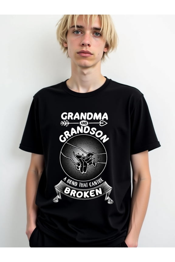 Grandma & Grandson Bond men's graphic t shirts black graphic tees funny Comfortable activewear, perfect for gifts Basic Unisex Shirt Printed tshirts