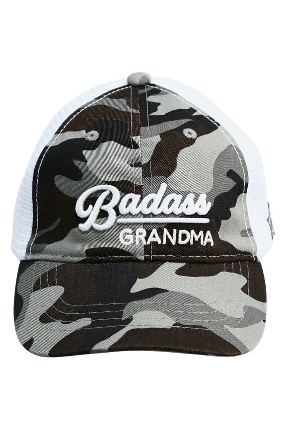 Grandma - Gray Camo Adjustable Mesh Hat