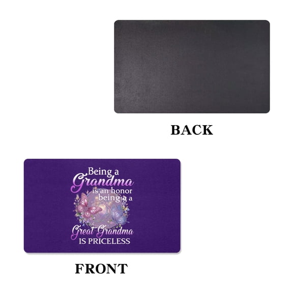 Grandma & Great Grandma Desk Mat - "Being a Grandma is an Honor, Great Grandma is Priceless" Butterfly Floral Desk Pad, 29.5x17.7in Non-Slip Natural Rubber Mouse Pad for Home Office Gaming