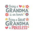 thumbnail image 1 of Being A Grandma Is An Honor Truly Loved Honorable Respected Nana Quote Wall Art Sticker Designs Vinyl Stickers For Home House Walls Rooms Windows Bedroom Decoration Size (26x26 inch), 1 of 3