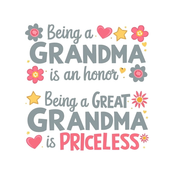 Being A Grandma Is An Honor Truly Loved Honorable Respected Nana Quote Wall Art Sticker Designs Vinyl Stickers For Home House Walls Rooms Windows Bedroom Decoration Size (26x26 inch)