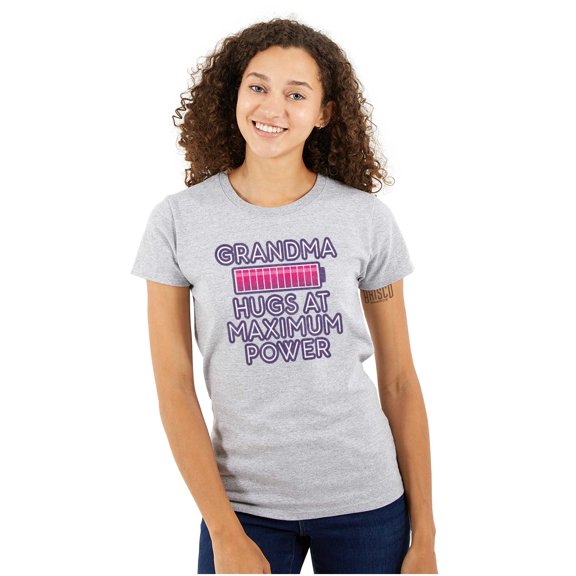 Grandma Hugs Cute Gigi Nana Gram Womens Fitted Plus Size Graphic Tee Brisco Brands 2X