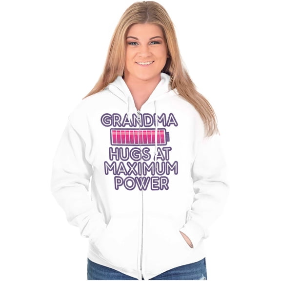Grandma Hugs Cute Gigi Nana Gram Zip Hoodie Sweatshirt Women Brisco Brands X