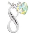 thumbnail image 1 of Grandma Infinity Sign  - Clear AB Crystal Heart Sophia Necklace, 18"+1", 1 of 2
