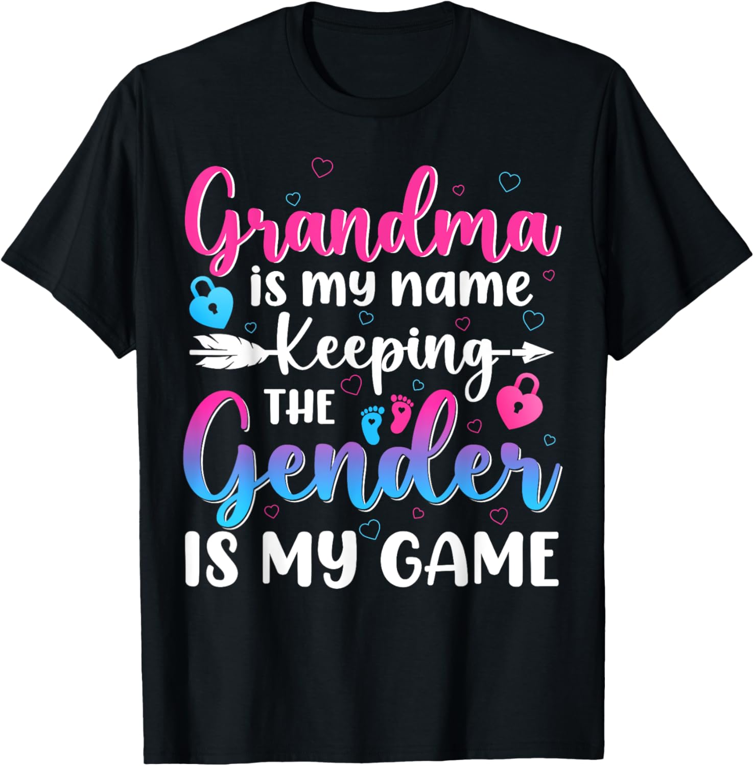 Grandma Is My Name Keeping The Gender Is My Game Reveal Baby TShirt