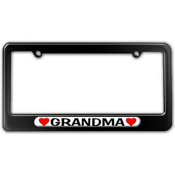 Grandma Love with Hearts License Plate Frame