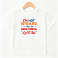 thumbnail image 1 of Grandma Loves Me Boys Graphic Tee, Sweet Spoiled Grandson 100% Cotton Kids Short Sleeve T-Shirt, 1 of 5