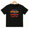 thumbnail image 1 of Grandma Loves Me Boys Graphic Tee, Sweet Spoiled Grandson 100% Cotton Kids Short Sleeve T-Shirt, 1 of 5