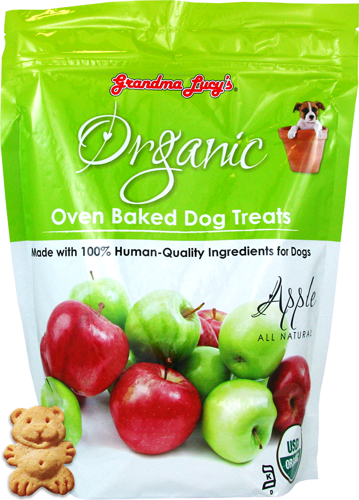 Grandma Lucy's Organic Apple Oven Baked Dog Treats, 14oz Bag