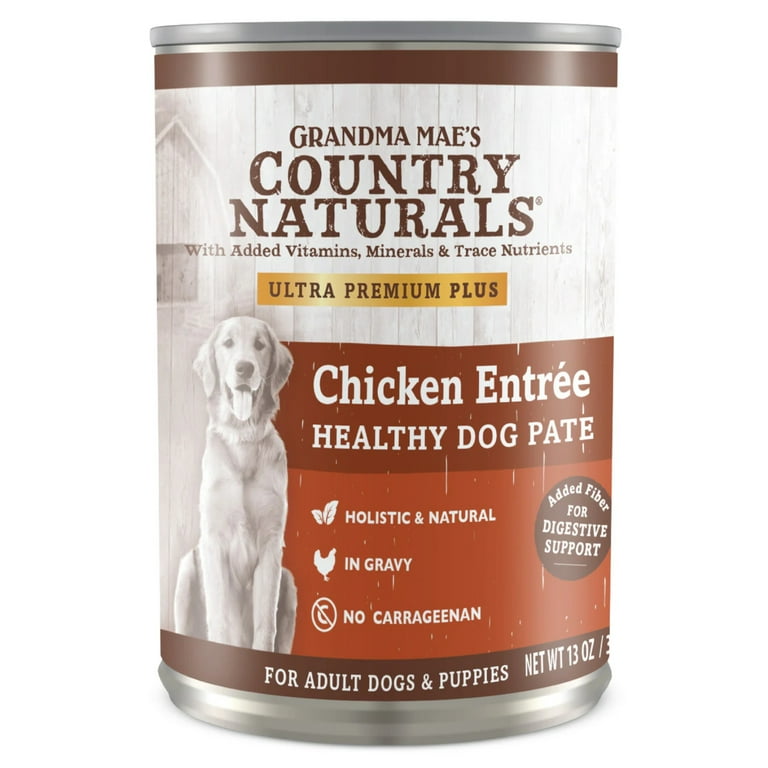 Grandma Mae s Country Naturals Healthy Dog Pate Wet Dog Food Chicken Entree 12ea 13 oz Walmart