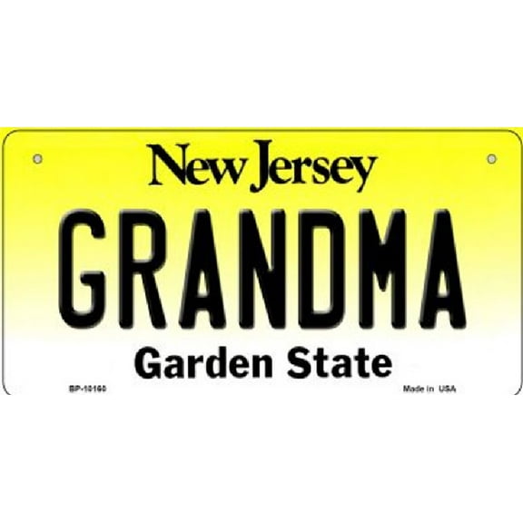 Grandma New Jersey Novelty Metal Bicycle Plate BP-10160