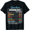 thumbnail image 1 of Grandma Nutritional Facts Grandparents' Day Funny T-Shirt100% cotton short-sleeved shirt for both men and women, 1 of 6