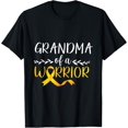 thumbnail image 1 of Grandma Of A Warrior Childhood Cancer Awareness Support T-Shirt, 1 of 4