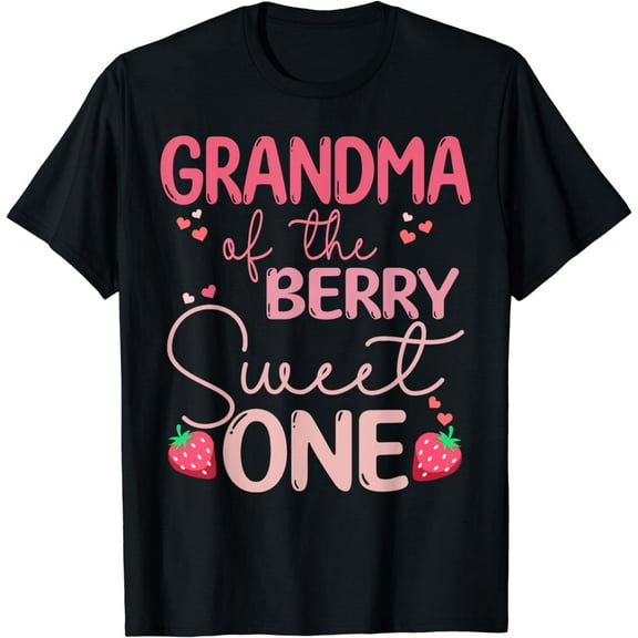 Grandma Of The Berry Sweet One Strawberry First Birthday T-Shirt