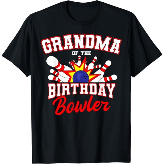 Grandma Of The Birthday Bowler Bday Bowling Party T-Shirt