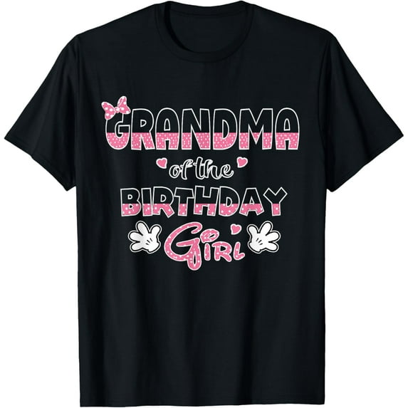 Grandma Of The Birthday Girl Mouse Family Matching T-Shirt