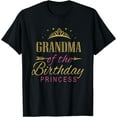thumbnail image 1 of Grandma Of The Birthday Princess Girls Party T-Shirt Black Medium, 1 of 4