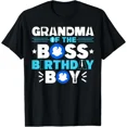 thumbnail image 1 of Grandma Of The Boss Birthday Boy Baby Decor Family Matching T-Shirt Unisex S-5XL Hot Trending Shirt, Vintage Birthday Gift, 1 of 3