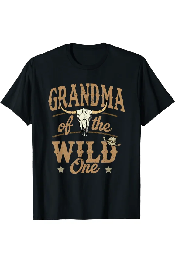 Grandma Of The Wild One Cowboy Western Rodeo Party Matching T-Shirt, Unisex T-Shirt