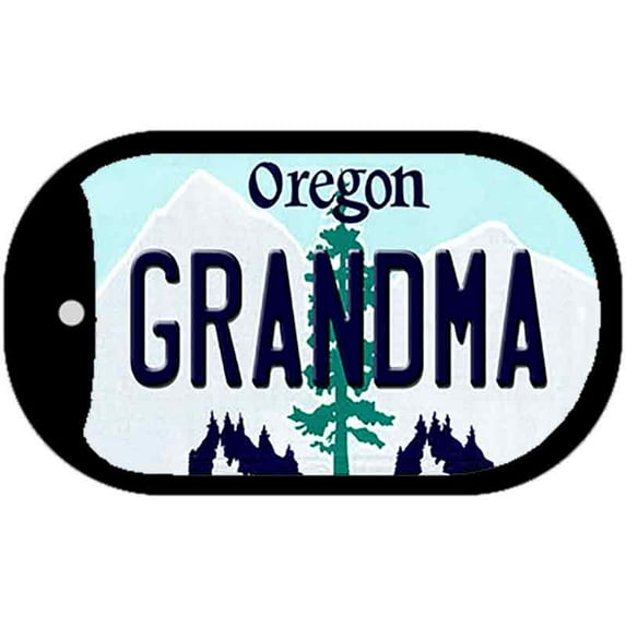 Grandma Oregon Novelty Metal Dog Tag Necklace DT-10360 2" x 1" Dog Tag (DT)