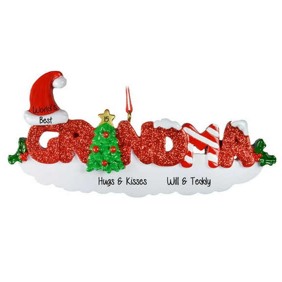 Grandma Personalized Christmas Ornament , Family Christmas Ornament, Christmas Decoration for Tree, Christmas Tree Ornament