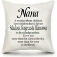 thumbnail image 1 of Grandma Pillow Case, Nana Gifts, Nana Pillow Cover- Grandma Gifts from Grandchildren, Granddaughter, Grandson- Great Grandma, Mimi, Gigi, Nona, Nana, Grandmother, Meme Gifts- Grammy Pillow Cover 18x18, 1 of 5
