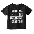 thumbnail image 1 of Grandma Plus Me Is One Broke Grandpa Toddler Boy Girl T Shirt Infant Toddler Brisco Brands 24M, 1 of 6