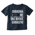 thumbnail image 1 of Grandma Plus Me Is One Broke Grandpa Toddler Boy Girl T Shirt Infant Toddler Brisco Brands 3T, 1 of 6
