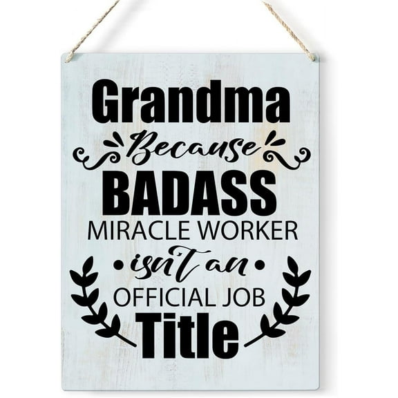 Grandma Quote Wood Sign Grandma Gift Wooden Signs Rustic Hanging Plaque Home Wall Art 8x10 Sign Wall Decor for Home Bedroom
