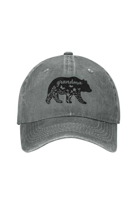 Grandma Recognized Bear Cowboy Hat Baseball Hat Trucker Hat For Men Women Retro Denim Hats Baseball Cap Dad Hat
