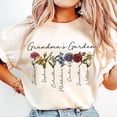 thumbnail image 1 of Grandma'S Garden T-Shirt With Kids' Names, Wildflower Mother'S Day Gift, Personalized Mama'S Garden Tee, Custom Grandma Shirt For Women, 1 of 5