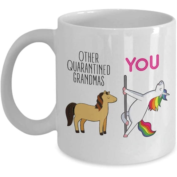Grandma Safe Distance Mug, Quarantined Grandma Coffee Cup, Safe Distance Coffee Mug, Grandma Quarantine Mug