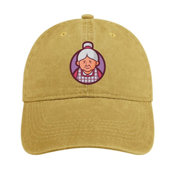 Grandma Sand Colour Baseball Cap for Men Women, Adjustable Snapback Hats Cotton Hat
