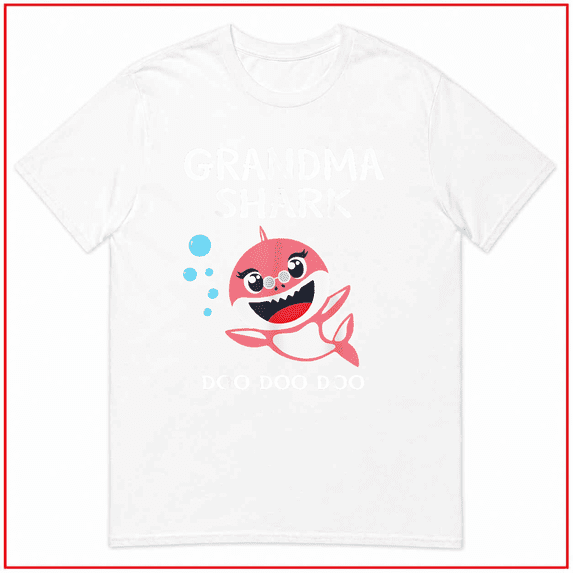 Grandma Shark Doo Doo Cute Holiday Humor Family Festive Unisex T Shirt V17139 Size S-5XL