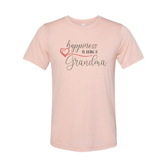 "Grandma Shirt, Happiness Is Being A Grandma, Gift For Grandma, Mother's Day Gift, Sublimation T, Gift For Her, Nana Shirt, Gma Tee, Nana T, SMALL, Peach"