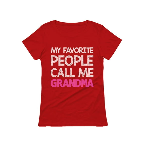 Grandma Shirt My Favorite People Call Me Grandma Nana Gift Women T-Shirt Medium Red