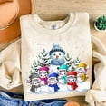 thumbnail image 1 of Grandma Snowman Sweatshirt, Cozy Snowman Crewneck with Grandkids , Holiday Gift Sweatshirt, 1 of 5