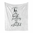 thumbnail image 1 of Grandma Soft Flannel Fleece Throw Blanket, Best Grandmother in World Words Monochrome Hand Lettering Illustration, Cozy Plush for Indoor and Outdoor Use, 50" x 60", Black White, by Ambesonne, 1 of 6