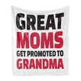 thumbnail image 1 of Grandma Soft Flannel Fleece Throw Blanket, Moms and Grandmothers Slogan with Positive Vibes Inspirational Words, Cozy Plush for Indoor and Outdoor Use, 60" x 80", Red Black White, by Ambesonne, 1 of 5