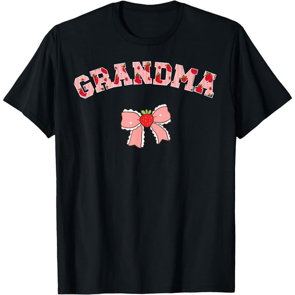 Grandma Strawberry First Birthday Party Funny Strawberry T-Shirt