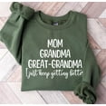 thumbnail image 1 of Grandma Sweatshirt, Mom Grandma Great Grandma Sweatshirt, Mom Crewneck, Pregnancy Announcement Sweatshirt, Great Grandma , Mother'S Day Sweatshirt All Size S-5XL, 1 of 5
